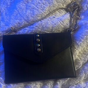 Danielle Nicole Black Clutch with Chain Strap
